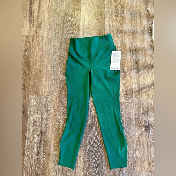 NWT Lululemon Base Pace HR Ribbed Tight 25" (Sz 6) Everglade Green - Picture 1 of 4